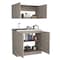 Tuhome Zurich Cabinet Set, Two Shelves, Light Gray SLZ6762 - alternate 6